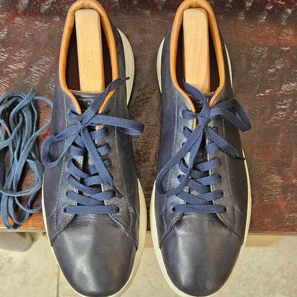 Cole Haan Men's GrandPro Leather Sneaker, Navy, Sz 11.5 - Picture 2 of 16